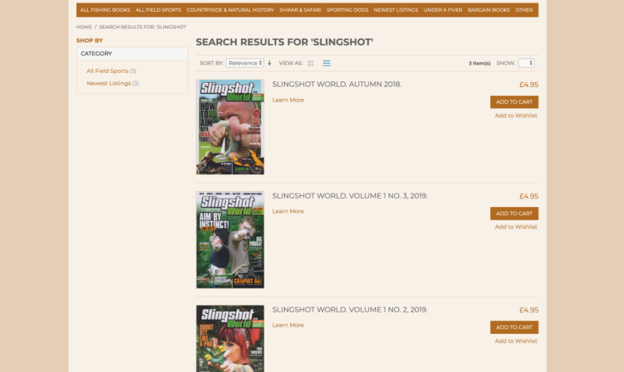 COCH-Y-BONDDU BOOKS SELL SLINGSHOT WORLD!